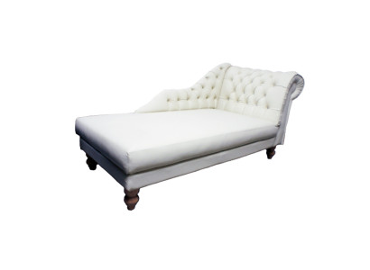 LUTON II Chesterfield Divano con Chaise Longue Poltrona Letto Divano Pouf in Pelle Tessuto