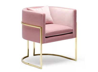 Poltrona Metallo Design Imbottita Lounge Club Sedia Seduta Relax lusso Camera d'attesa Nuova