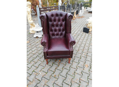 Poltrona Poltrona Chesterfield Sedia Seduta Cuscino Divano Lounge Pelle Vera Nuovo!