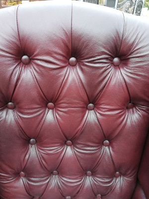 Poltrona Poltrona Chesterfield Sedia Seduta Cuscino Divano Lounge Pelle Vera Nuovo!