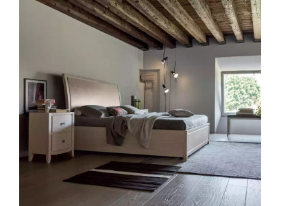 Letto 2x Comodini Set completo di camera da letto di lusso Grigio 3 pezzi