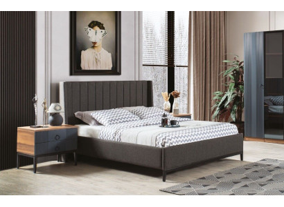 Design camera da letto Luxury Modern Set di mobili Letto e 2 comodini