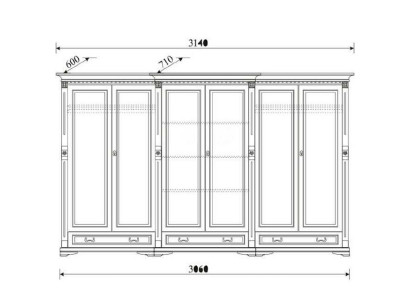 Mobili classici Armadio Libreria Armadio Guardaroba Massiccio Stile coloniale O6D