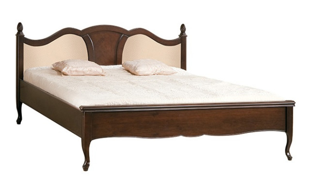 Letto classico Letto matrimoniale Letti Pelle Tessuto Legno massello Stile antico Nuovo