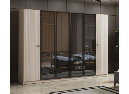 Armadio da camera da letto di lusso stile moderno in legno.