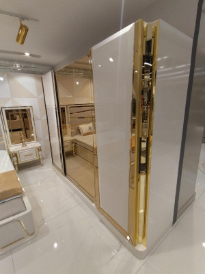 Armadio moderno in legno per camera da letto, nuovo, mobili nuovi.