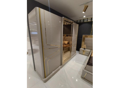 Armadio moderno Armadio di lusso in legno Armadi Vetro Lucido Camera da letto