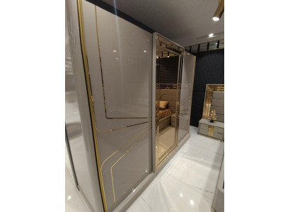 Armadio moderno Armadio di lusso in legno Armadi Vetro Lucido Camera da letto
