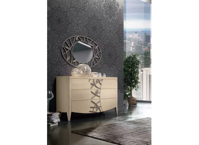 Camera da letto Comò Specchio Credenza Comodini Legno Design moderno di lusso
