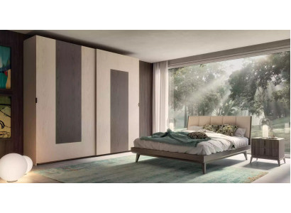 Set da camera da letto Letto 2 comodini Design di lusso nuovo 3pz Moderno Letti