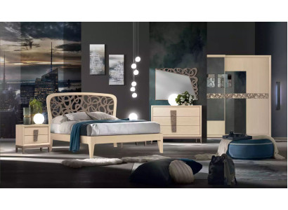 Set camera da letto Letto 2x Comodini Design Mobili nuovi 3 pezzi Moderno Legno