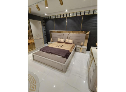 Set camera da letto di lusso letto completo + 2 comodini 3 pezzi Moderno Nuovo