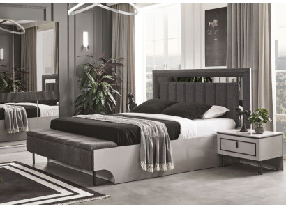 Set camera da letto Modern letto e 2 comodini di lusso Set completo 3 pezzi