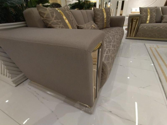 Set completo di divani di lusso 3+1 posti, divano moderno per soggiorno.   Traduzione in italiano: Set completo di divani di lusso da 3 posti più 1, divano moderno per il soggiorno.