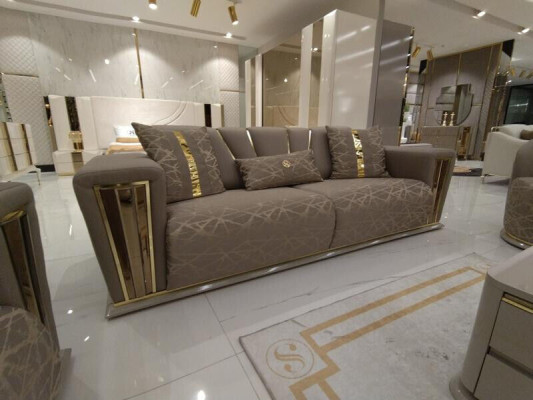 Set completo di divani di lusso 3+1 posti, divano moderno per soggiorno.   Traduzione in italiano: Set completo di divani di lusso da 3 posti più 1, divano moderno per il soggiorno.