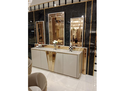 Lussuoso comò moderno con 3 specchi Design esclusivo e di alta qualità