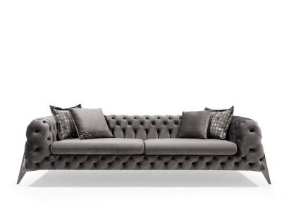 Designer divano grigio a 4 posti, divano di lusso a 4 posti couch.