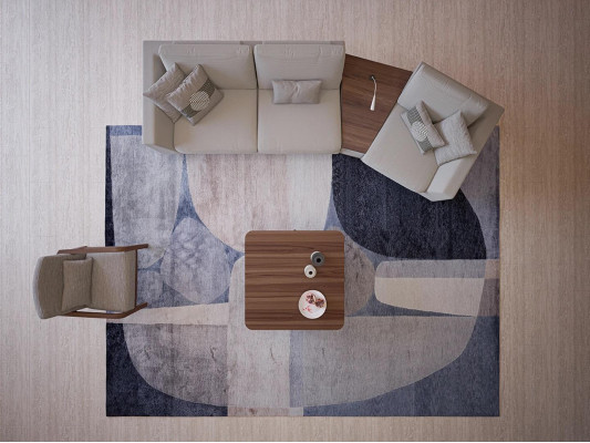 Mobili imbottiti Divano Divano a tre posti Design del soggiorno Poltrona in legno Tessuto