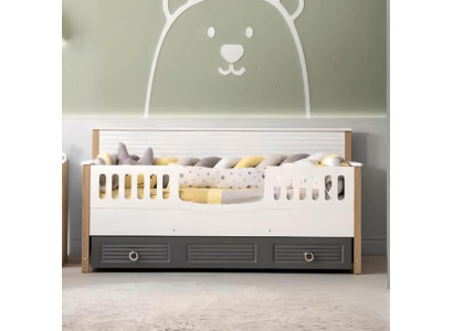 Telaio letto perfetto Letto per bambini in legno Cornici letto per bambini in grigio.