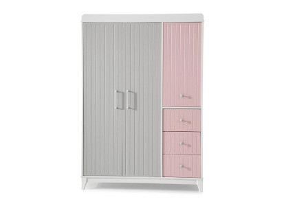 Elegante armadio a tre ante in legno multicolore design camera dei bambini