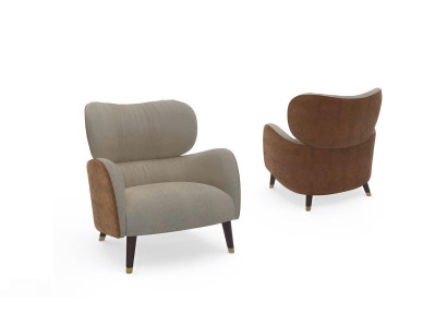 Poltrona grigia, design moderno di lusso, da soggiorno, in stile singolo, poltrona per la televisione.