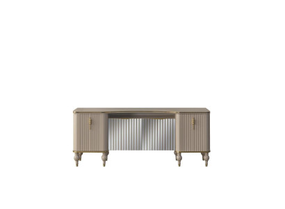 Mobile moderno beige, lussuoso sideboard, armadio in legno nuovo per il soggiorno.