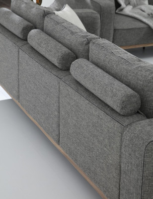 Divano 4 posti poltrona quattro posti divani in tessuto design moderno grigio