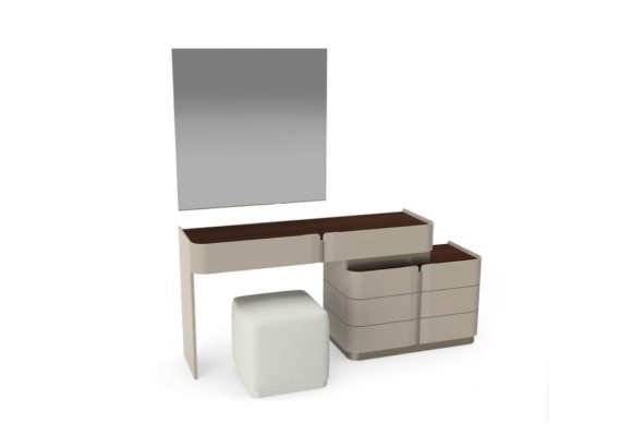 toletta trucco specchio elegante sgabello bianco set completo camera da letto nuovo 3 pezzi