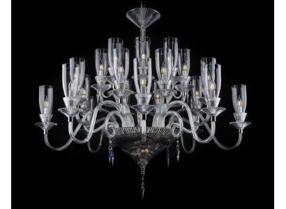 XXL Lampada 26x Lampadario Palazzo Villa D'Este Luci Lampada a cristallo Lampadario