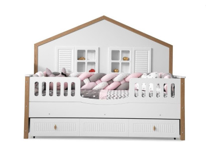 Struttura del letto Lettino Letto Camera dei bambini Mobili per la camera dei bambini Legno bianco