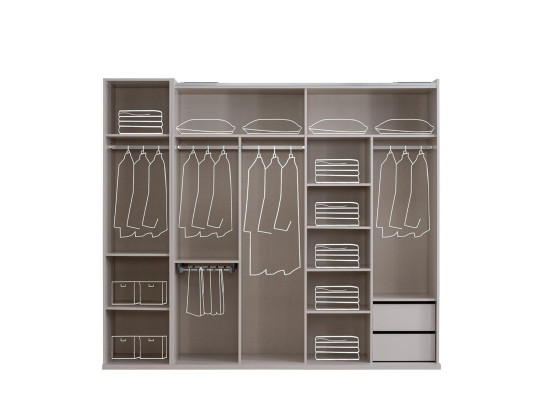 Armadi armadi armadio moderno armadi bianco legno specchio di lusso.