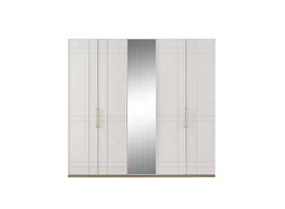 Armadi Armadio Armadi Bianco Legno Specchio 5 Porte Nuovo