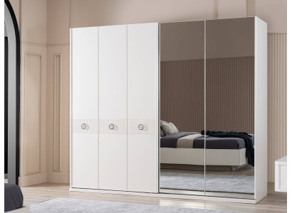 Armadio Bianco Camere da Letto Specchio Armadi in Legno