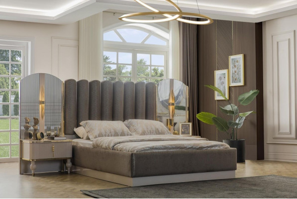 Esclusivi mobili camera da letto Letto matrimoniale di design Comodini moderni