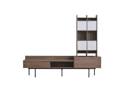 Soggiorno Mobile TV marrone Armadio a parete Set parete moderna 3 pezzi