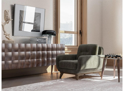 Poltrona soggiorno lusso rivestimento tessuto poltrona imbottita arredamento.