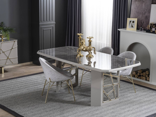 Sala da pranzo Moderni mobili Tavolo da pranzo di lusso 4 sedie Moderno set