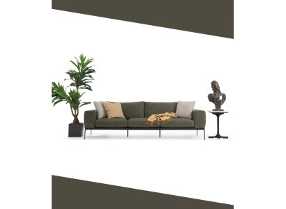 Divano a due posti 2 posti tessuto grigio design moderno soggiorno poliestere