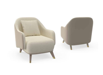 Poltrona 1 Posto Divani Imbottiti Design di Lusso Tessuto Divano Bianco Nuovo