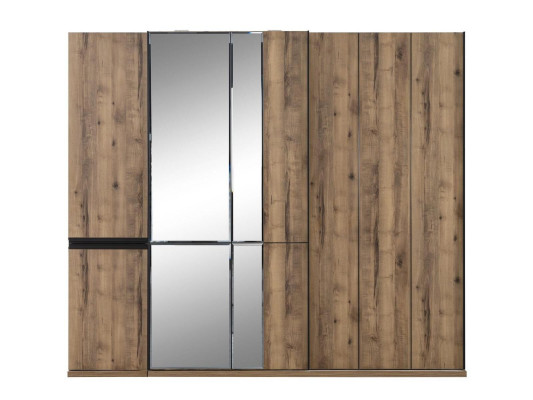 Armadi Armadi da camera da letto Armadio guardaroba di lusso Marrone Legno Specchio Grande