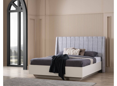 Camera da letto matrimoniale Set letto in legno 3 pezzi Bianco Comodini