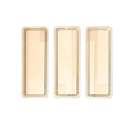 Set di specchi moderni dorati - specchio da parete, tavolo da toeletta, 3 pezzi.