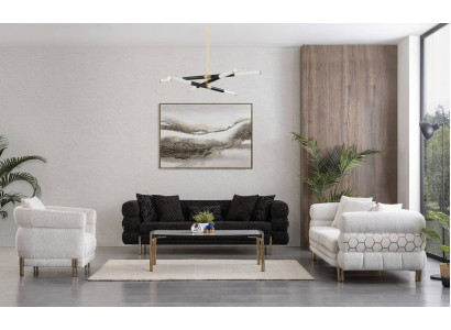 Divano 3+3+1 posti Luxury poltrona Salotto Set divano 3 pezzi