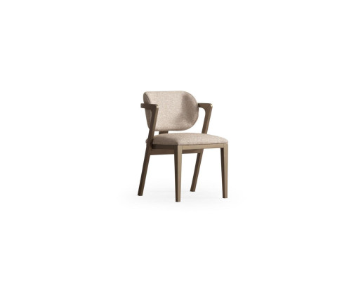 Sedia da pranzo beige, sedie da pranzo esclusive, struttura in legno di design.