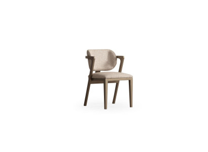 Sedia da pranzo beige, sedie da pranzo esclusive, struttura in legno di design.