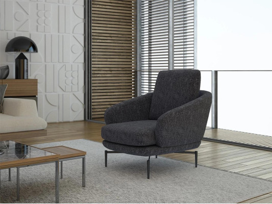 Sedia imbottita di lusso design poltrona soggiorno tessuto arredamento imbottito