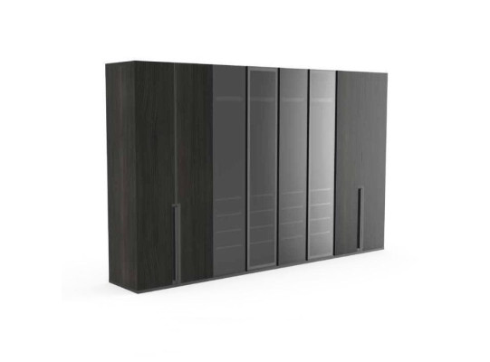 Armadio in camera da letto Armadi di lusso a otto ante in vernice nera