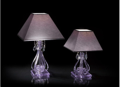 Lampada da tavolo Elite in cristallo Boemia con piede da comodino nuovo per ufficio