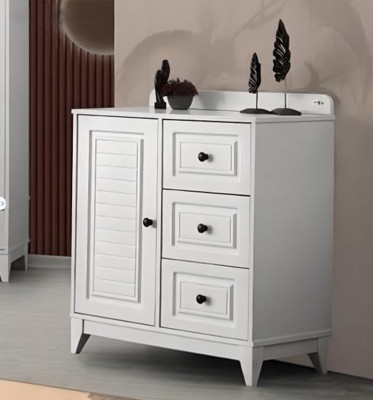 Lussuoso stile comò bianco per bambini in legno per la camera dei bambini.