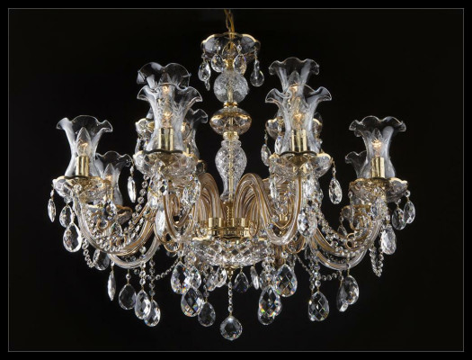 Lampadario classico a sospensione in cristallo Boemia Illuminazione Lampada Nuova